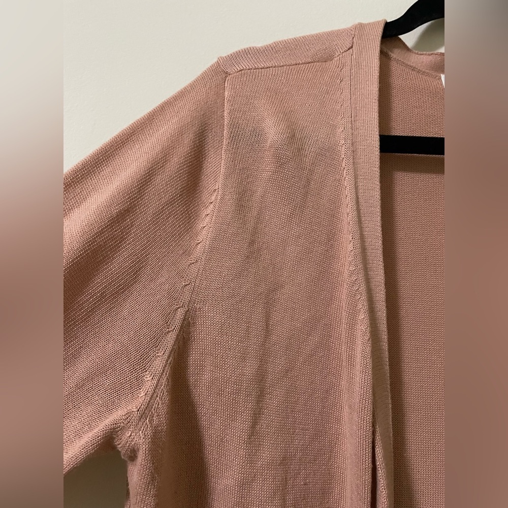 Forever 21 Long-Line Posh Pink Open Front Cardigan - 2X - Picture 3 of 7